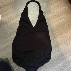 American apparel plunge neck body suit
